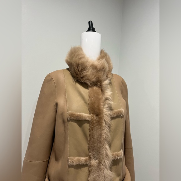 $3375 GRENN PILOT Reversible Shearling Coat size s - Picture 6 of 15
